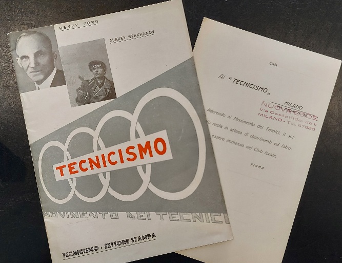 Tecnicismo. Movimento dei tecnici. Manifesto e progetto di costituzione e funzionamento organizzativo